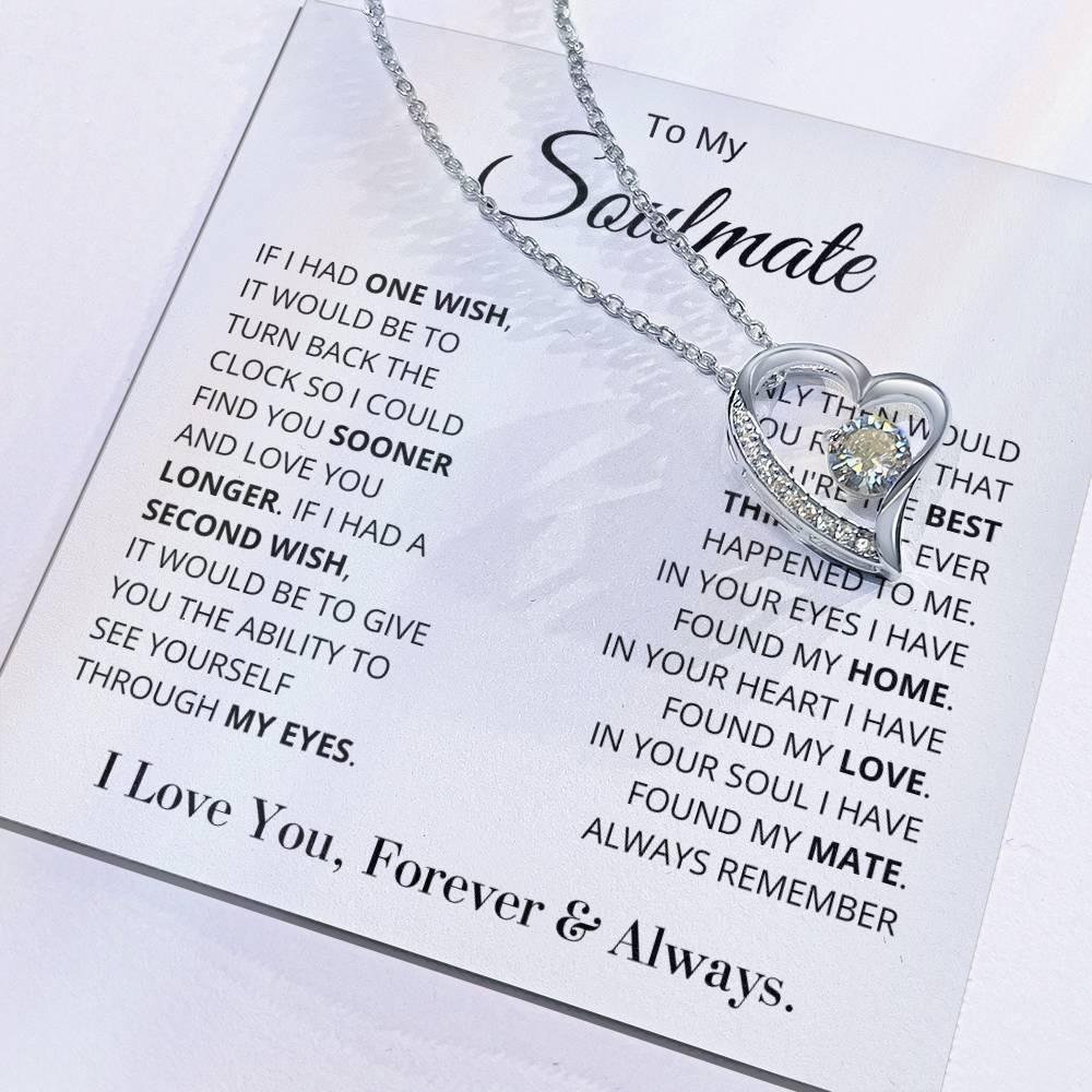 To My Soulmate - Heart Necklace Gift