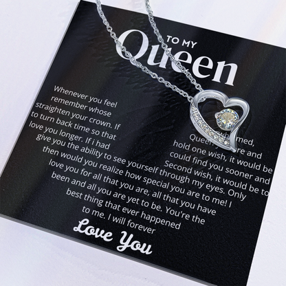 To my Queen – Love Heart Necklace