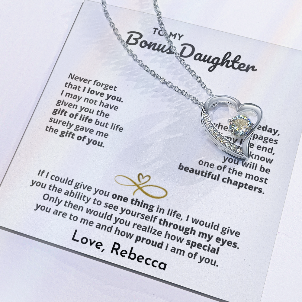 To My Bonus Daughter - Forever Love Gift Set Personalize with Name