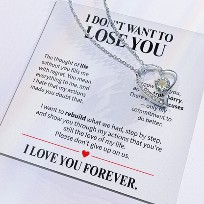I Don't Want to Lose You Necklace for Her – I'm Sorry Heart Apology Gift