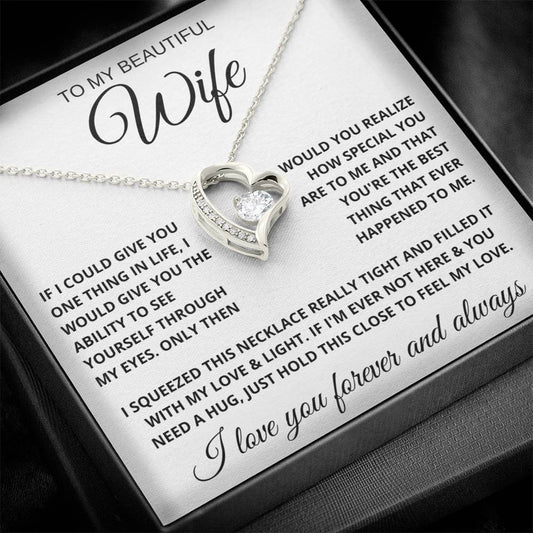 To My Beautiful Wife Forever Love Necklace