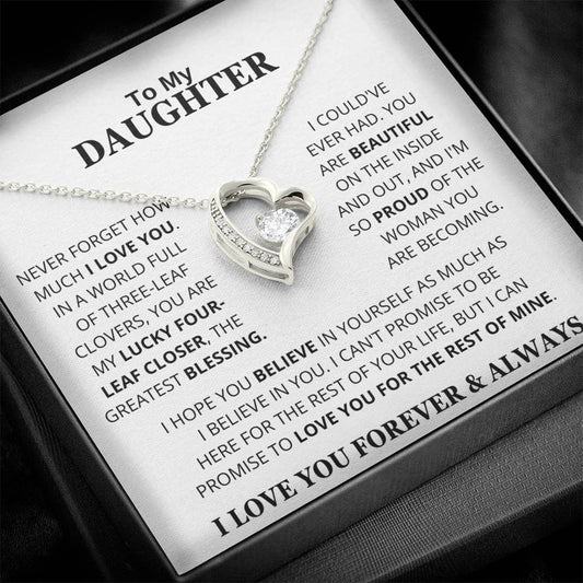 To My Daughter I Love You Forever & Always | Forever Love Necklace