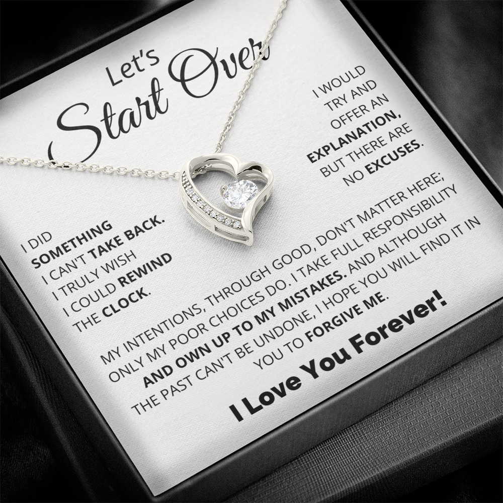 Let's Start Over - Apology Gift For Her - Forever Love Necklace