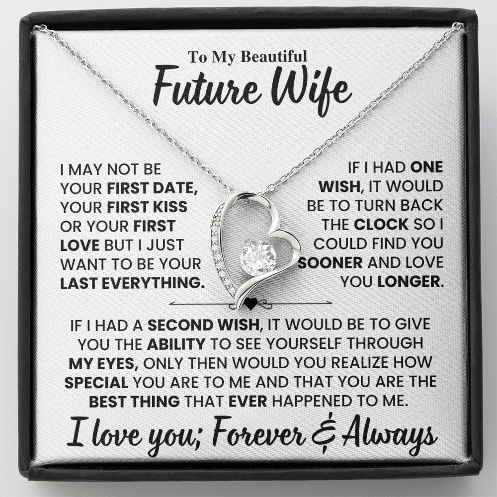 Future Wife Gift, "Best Thing That Ever Happened To me" Heart Necklace