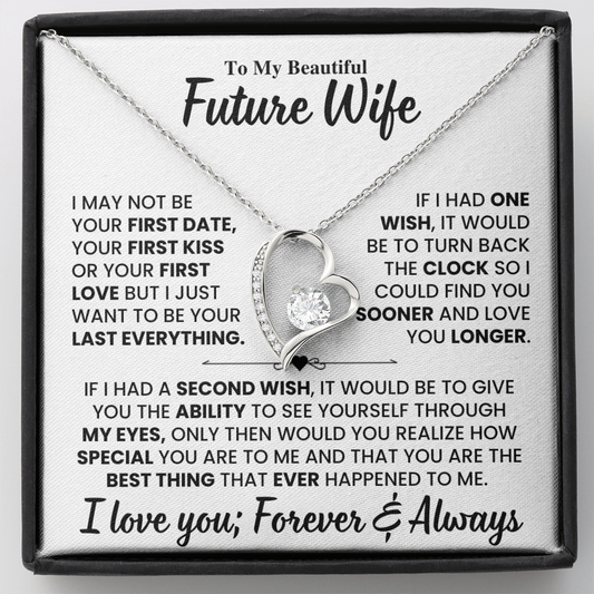 Future Wife Gift, "Best Thing That Ever Happened To me" Heart Necklace