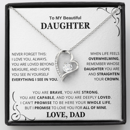 To My Daughter – Love You Forever Necklace Gift Set CFG659