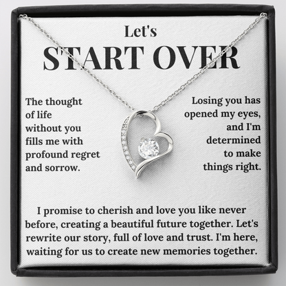 "Let's Start Over" Forever Love Necklace - The Ultimate Apology & Reconciliation Gift for Her