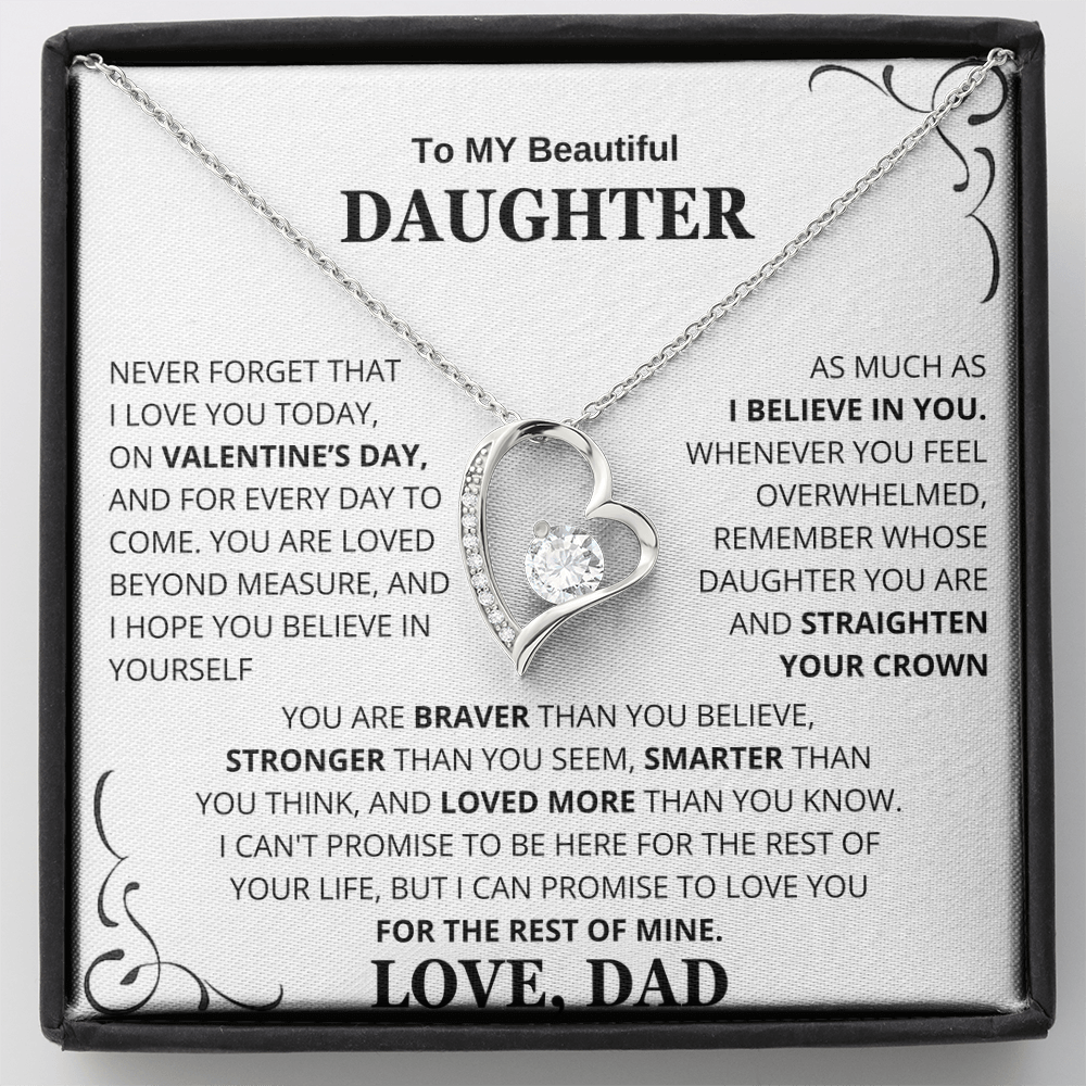 To My Daughter – Love You Forever Necklace Gift