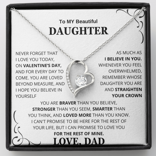 To My Daughter – Love You Forever Necklace Gift