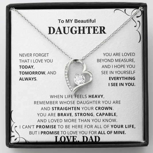 To My Daughter – Love You Forever Necklace Gift Set CFG6662