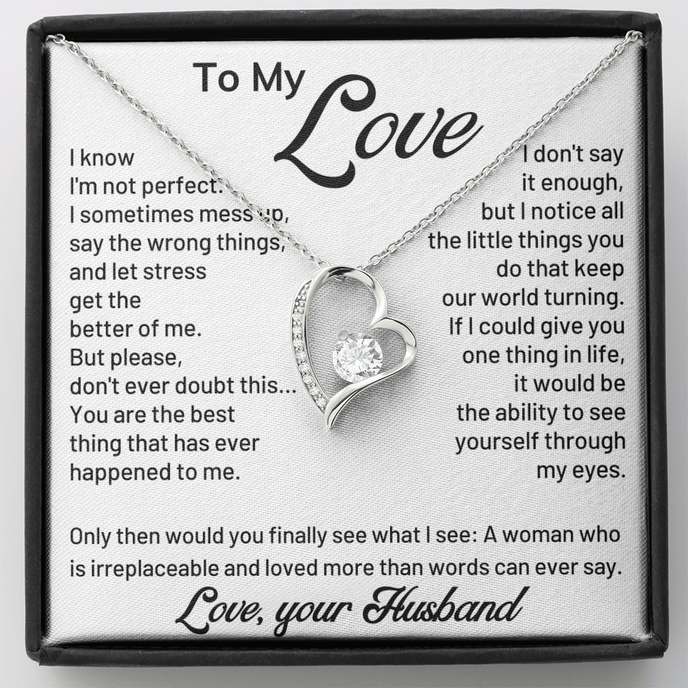 "To My Love" Forever Love Necklace - Romantic Anniversary Gift for Wife & Girlfriend