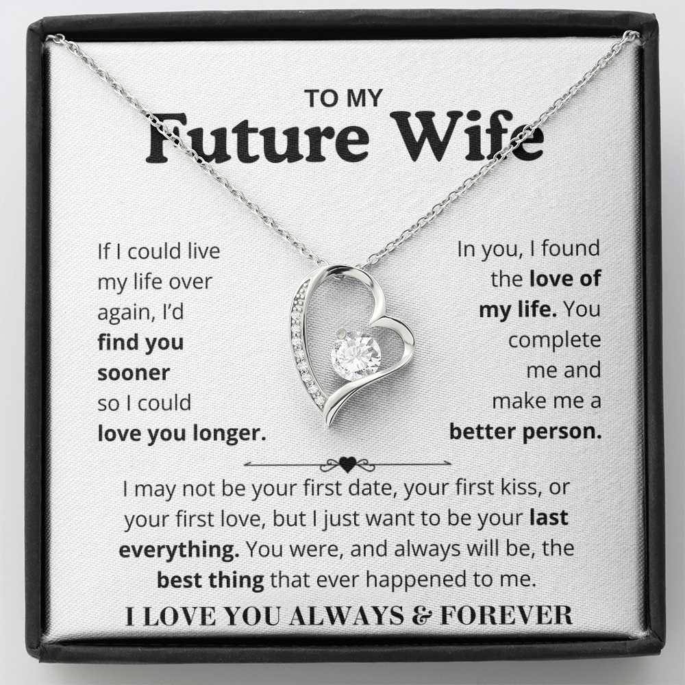 To My Future Wife Necklace - "You Complete Me" Forever Love Gift Set