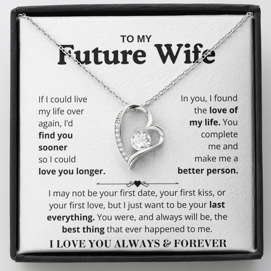 To My Future Wife Necklace - "You Complete Me" Forever Love Gift Set