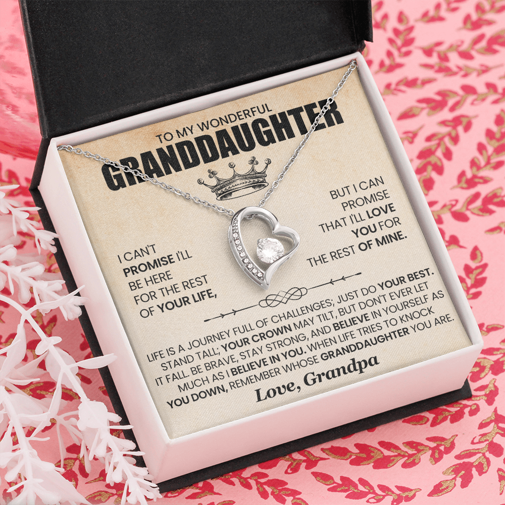 To My Wonderful Granddaughter - Forever Love Necklace Gift Set