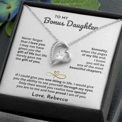 To My Bonus Daughter - Forever Love Gift Set Personalize with Name