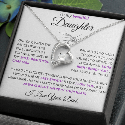 (Almost Sold Out) I would use my last breath to say I Love You - Necklace For Daughter