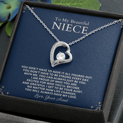 To My Beautifual Niece - Forever Love Necklace Gift Set