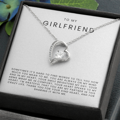 To My Girlfriend Necklace - Forever Love Necklace Gift Set