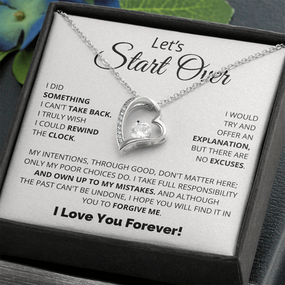 Let's Start Over - Apology Gift For Her - Forever Love Necklace