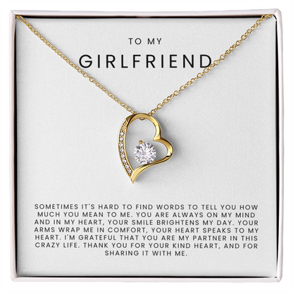 To My Girlfriend Necklace - Forever Love Necklace Gift Set