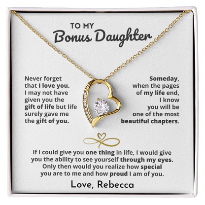 To My Bonus Daughter - Forever Love Gift Set Personalize with Name