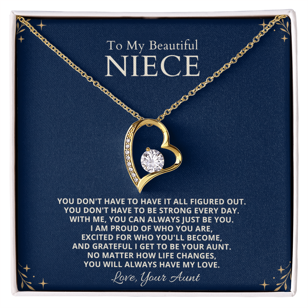 To My Beautifual Niece - Forever Love Necklace Gift Set