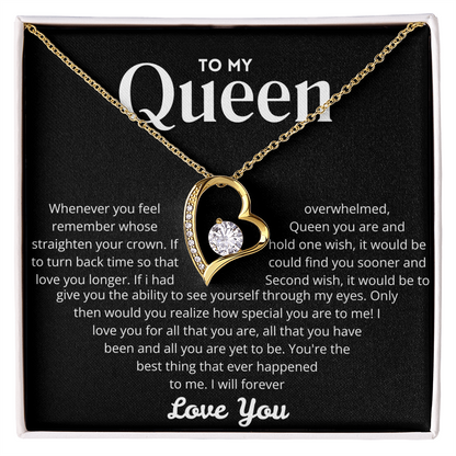 To my Queen – Love Heart Necklace