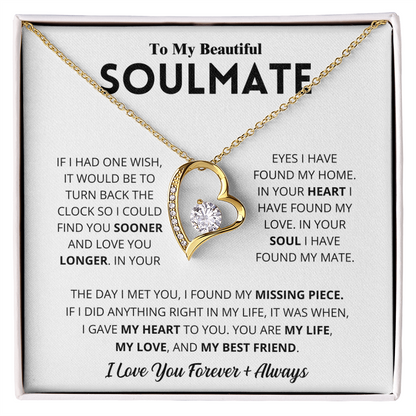 To My Beautiful Soulmate Necklace
