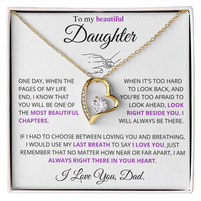 (Almost Sold Out) I would use my last breath to say I Love You - Necklace For Daughter