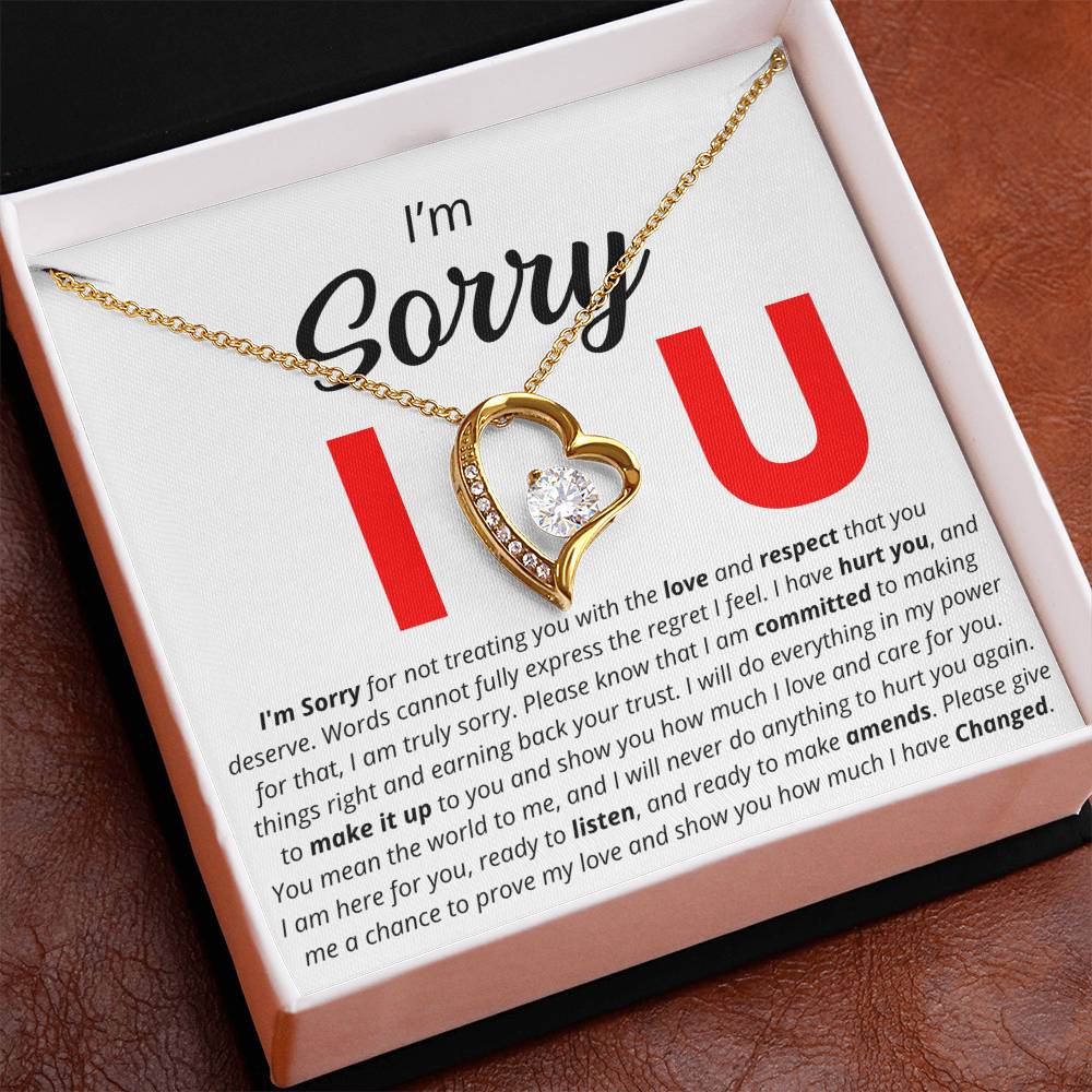 I'm Sorry - I Love You - Forever Love Necklace