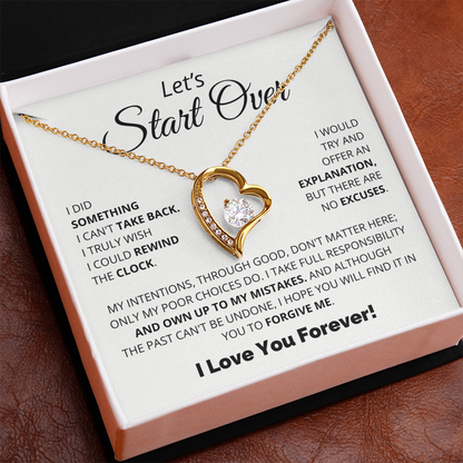 Let's Start Over - Apology Gift For Her - Forever Love Necklace