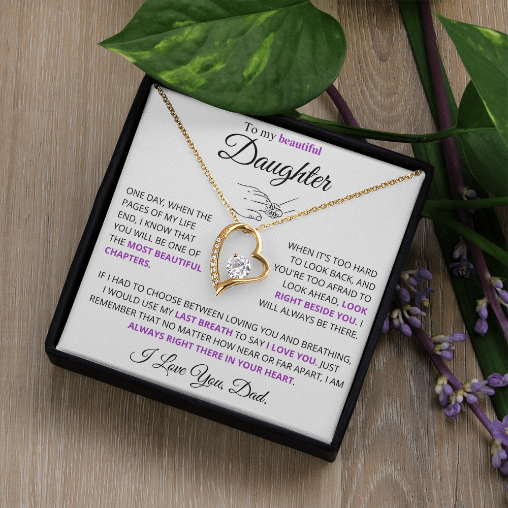 (Almost Sold Out) I would use my last breath to say I Love You - Necklace For Daughter