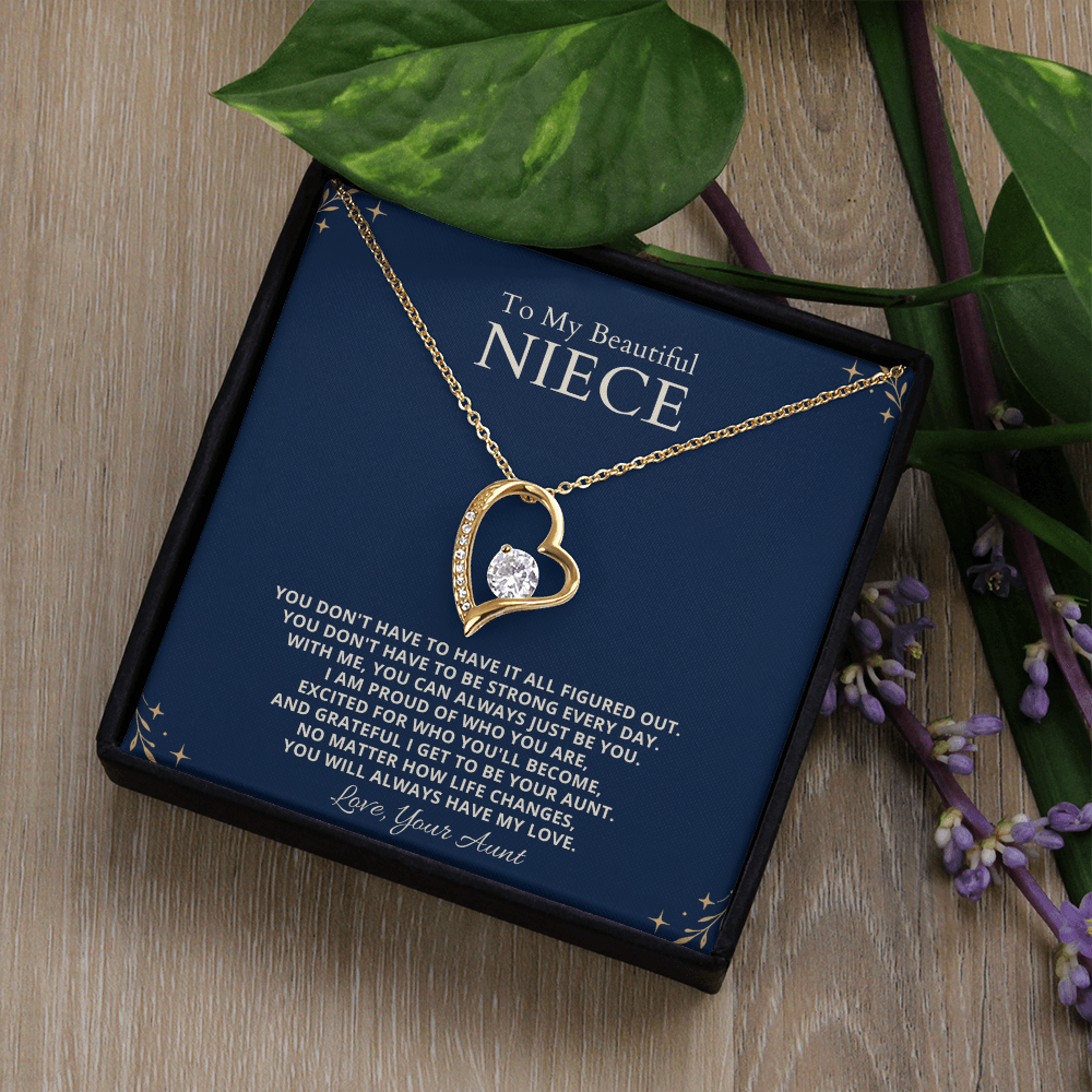To My Beautifual Niece - Forever Love Necklace Gift Set