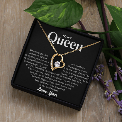 To my Queen – Love Heart Necklace