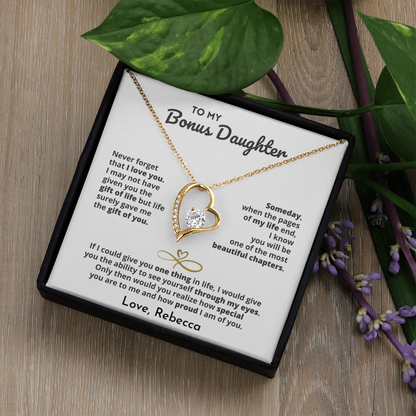 To My Bonus Daughter - Forever Love Gift Set Personalize with Name