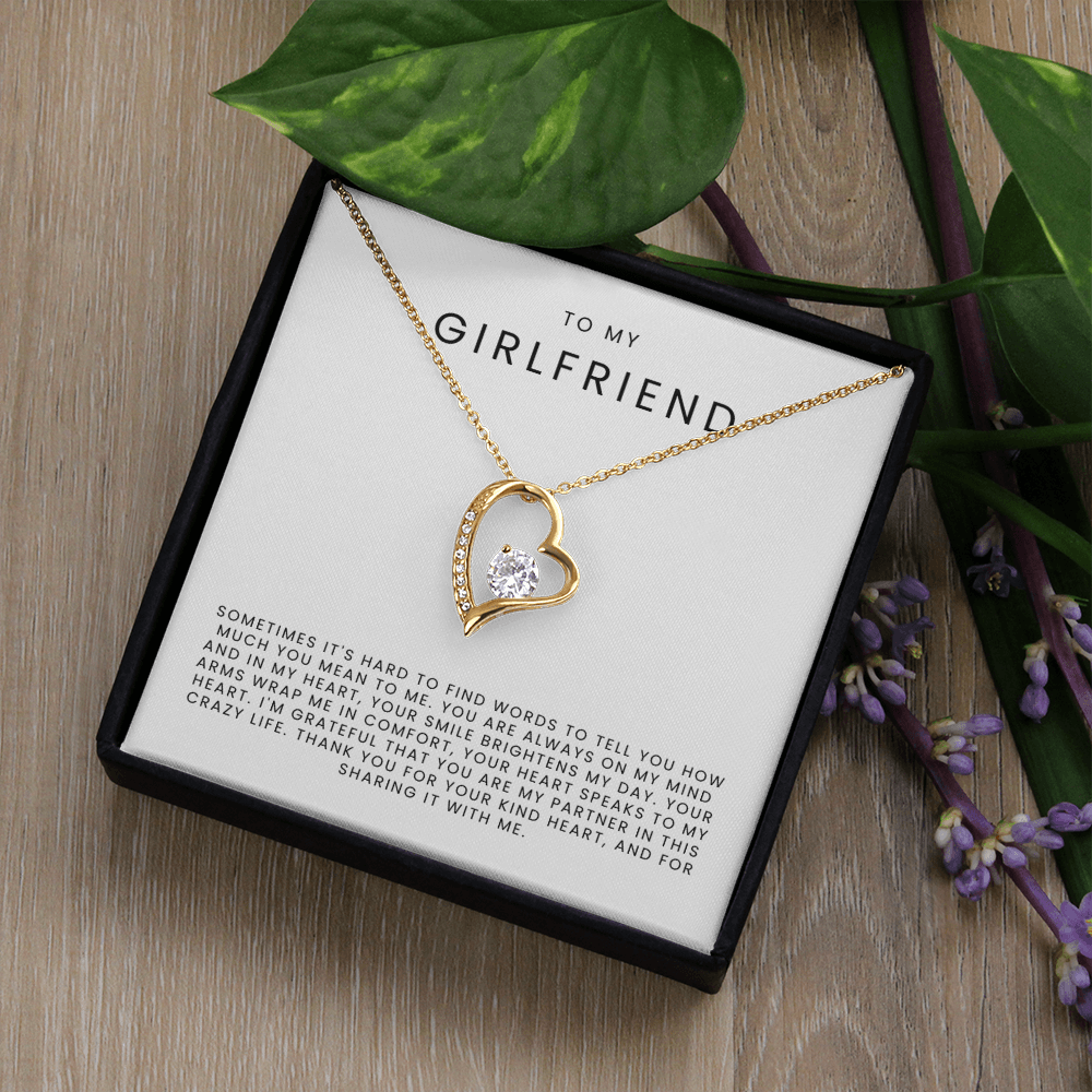 To My Girlfriend Necklace - Forever Love Necklace Gift Set