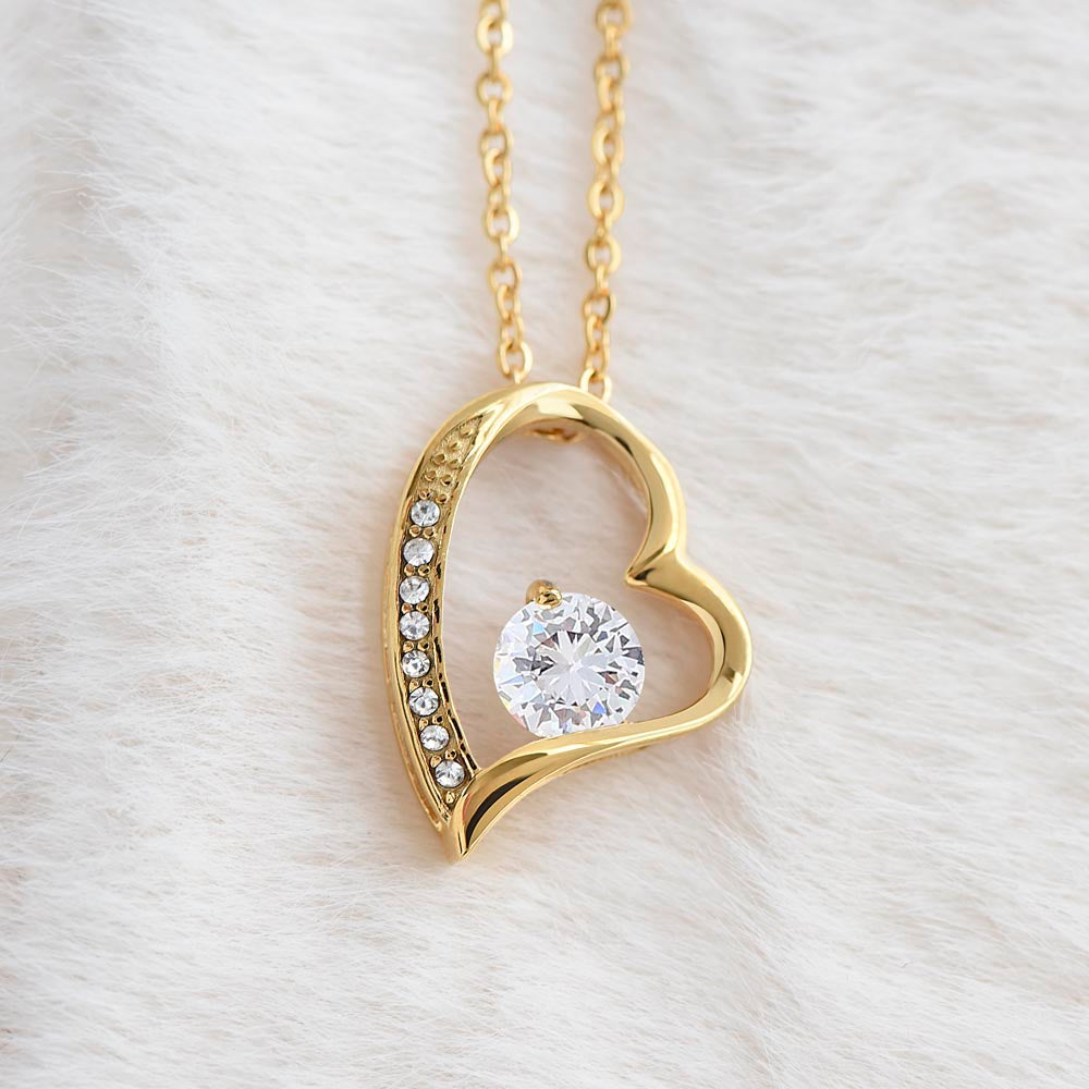 To My Daughter – Sparkling Forever Love Necklace with Heartfelt Message