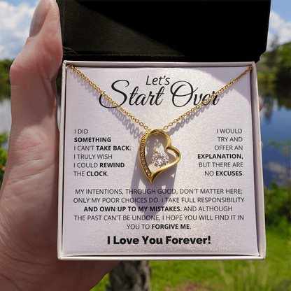 Let's Start Over - Apology Gift For Her - Forever Love Necklace