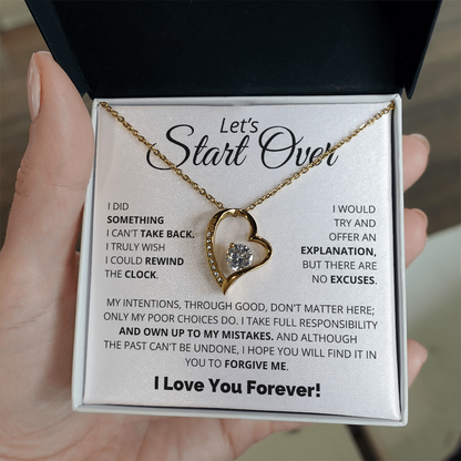 Let's Start Over - Apology Gift For Her - Forever Love Necklace