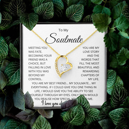 To My Soulmate - Meeting You Was Fate - Forever Love Necklace