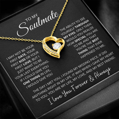 To My Soulmate | "My Life, My Love & My Best Friend" | Forever love Necklace