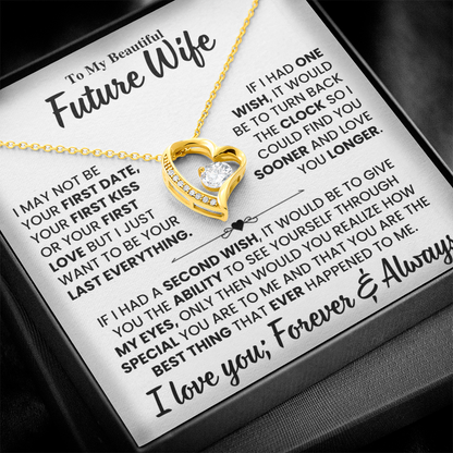 Future Wife Gift, "Best Thing That Ever Happened To me" Heart Necklace