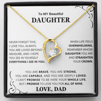 To My Daughter – Love You Forever Necklace Gift Set CFG659