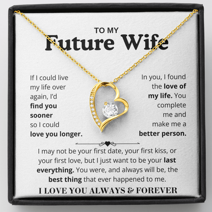 To My Future Wife Necklace - "You Complete Me" Forever Love Gift Set