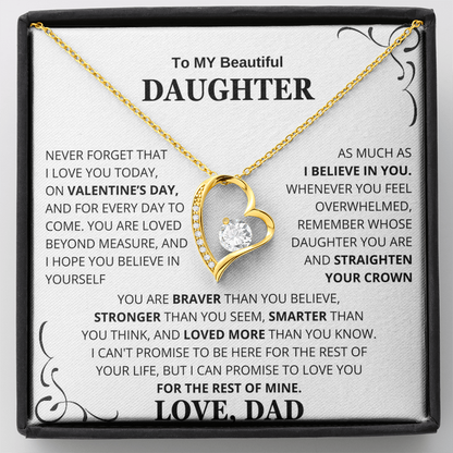 To My Daughter – Love You Forever Necklace Gift