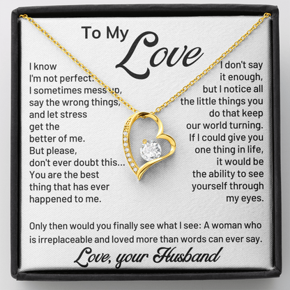 "To My Love" Forever Love Necklace - Romantic Anniversary Gift for Wife & Girlfriend
