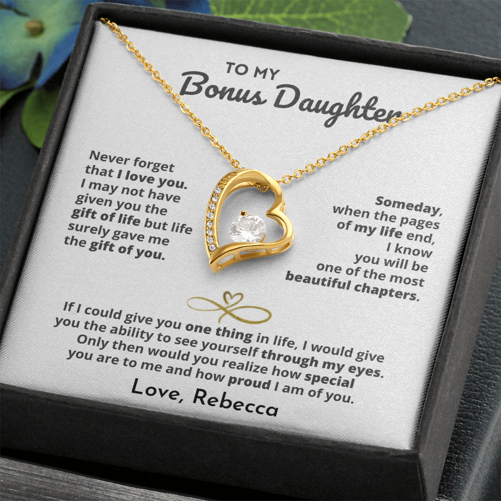 To My Bonus Daughter - Forever Love Gift Set Personalize with Name