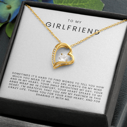 To My Girlfriend Necklace - Forever Love Necklace Gift Set