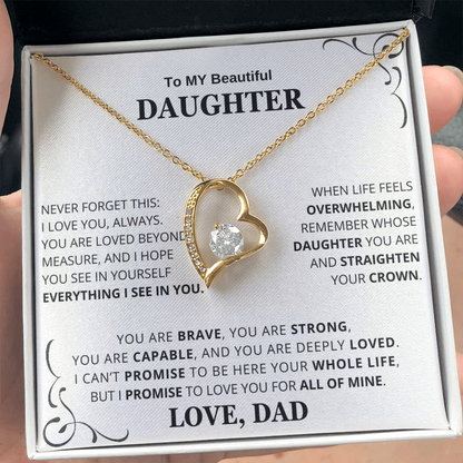 To My Daughter – Love You Forever Necklace Gift Set CFG659