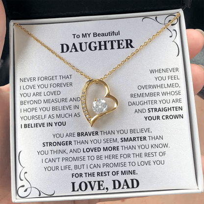 To My Daughter – Love You Forever Necklace
